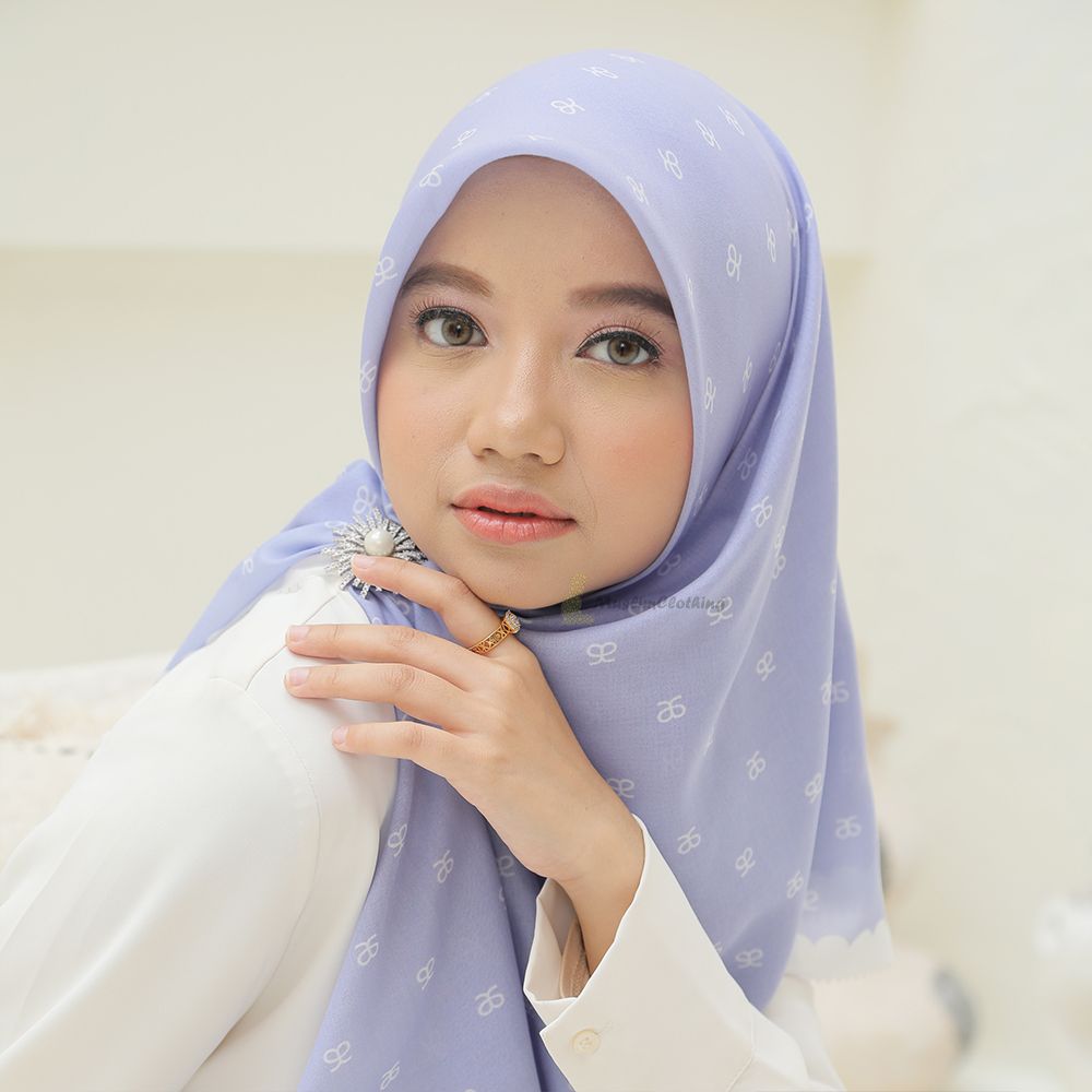 Aisyah Scarves® Lila Monogram Series Ultrafine Voal Scarf Hijab