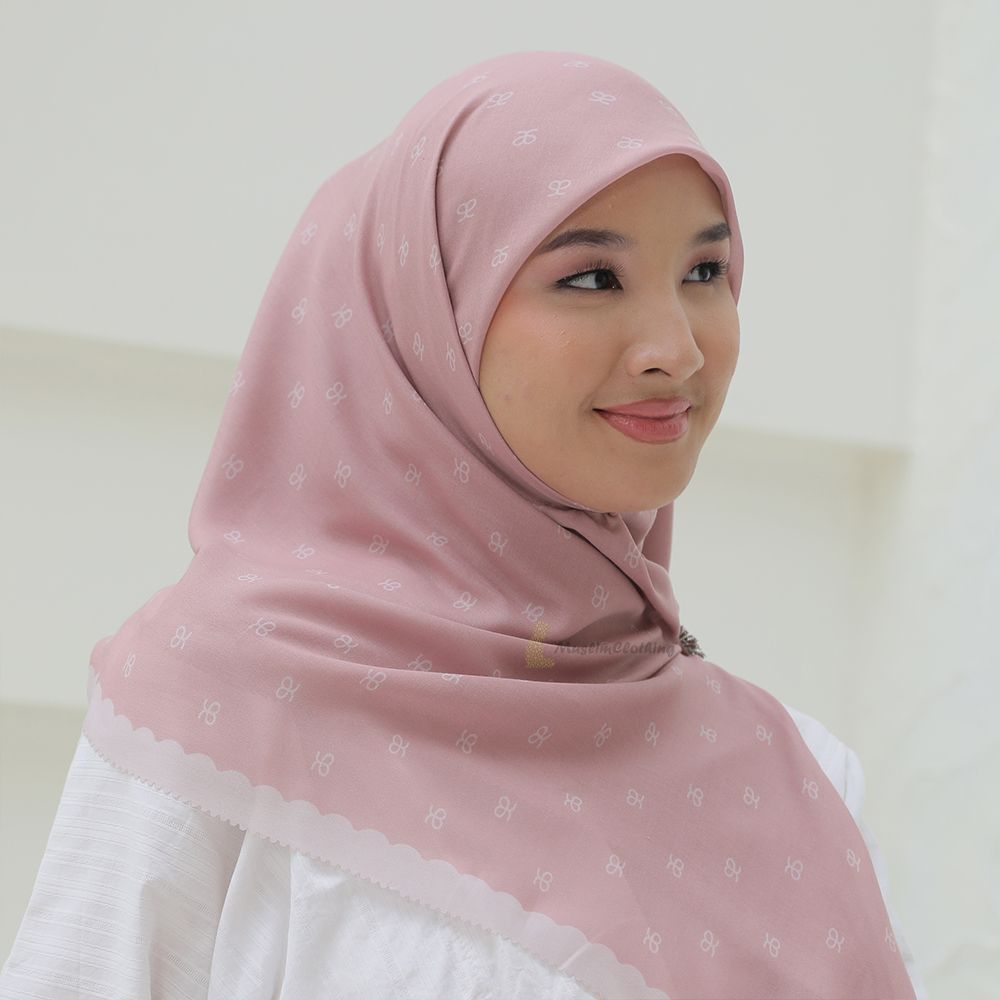 Aisyah Scarves® Powder Monogram Series Ultrafine Voal Scarf Hijab