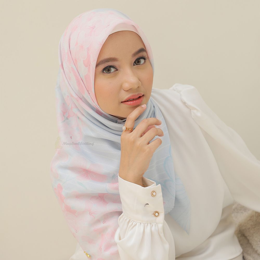 Aisyah Scarves® Blue Nuruu Series Ultrafine Voal Scarf Hijab