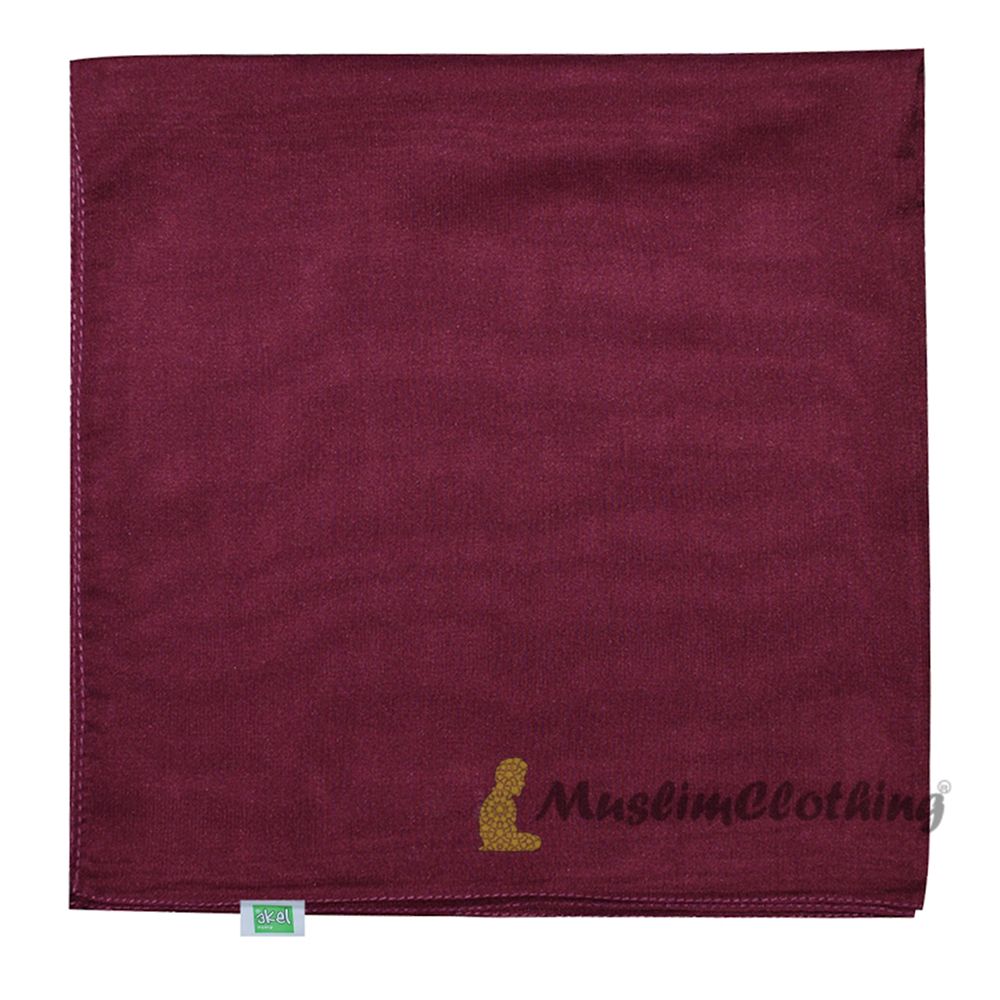 Dark Maroon Borderless Chiffon Scarf Hijab Shawl Islamic Headwear