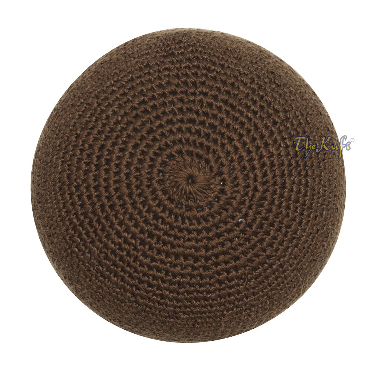 Plain Extra Dark Brown Hand-Crocheted 100% Cotton Kufi Hat Design and Comfortable Fit