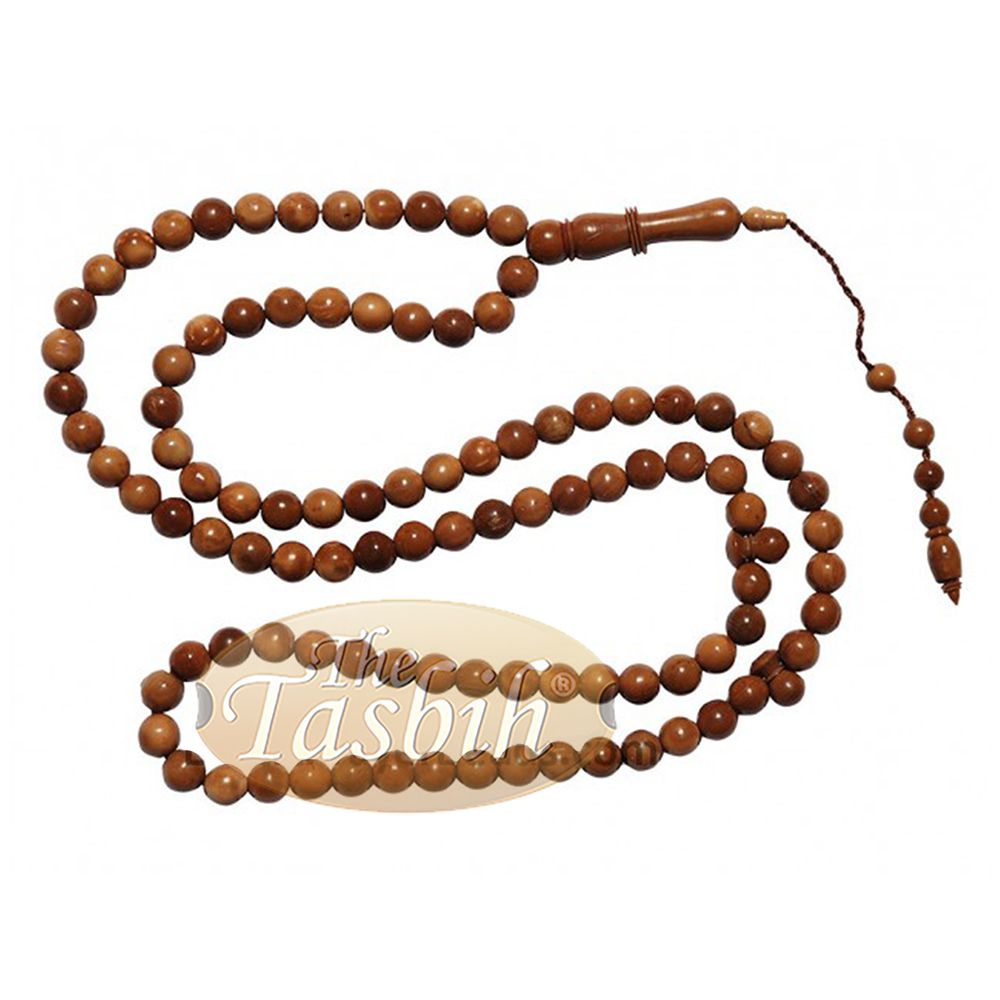 Genuine Kuka Tasbih Small 99-Ct Natural Color 6 mm Bead Handcrafted Turkish Seed Muslim Prayer Beads Sibha Misbaha Dhikr Tasbeeh Gift Boxed