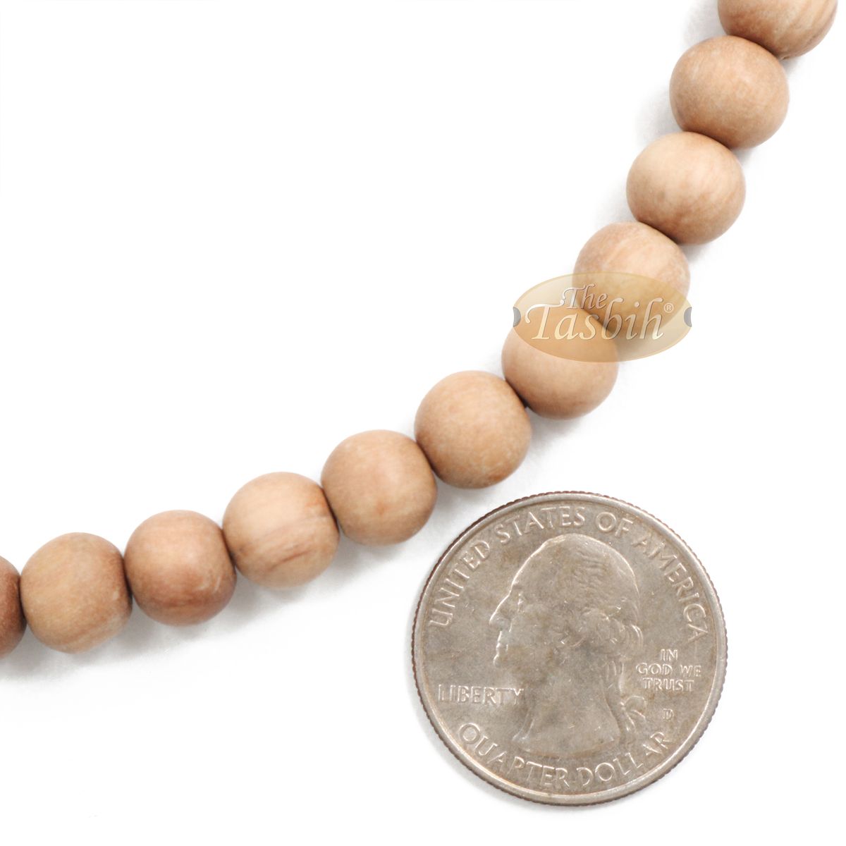 Sandalwood Jerrahi Dhikr Beads Scented Sufi Tasbih 9 mm 11-Bead Markers & Black Tassel