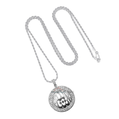 Small Islamic Mashallah Arabic Pendant with CZ Stone Bezel For Necklace Or Chains