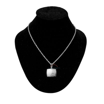 Small Contoured Rectangle Shiny Ayatul-Kursi Pendant (.8x.7 inch – 2×1.7cm)