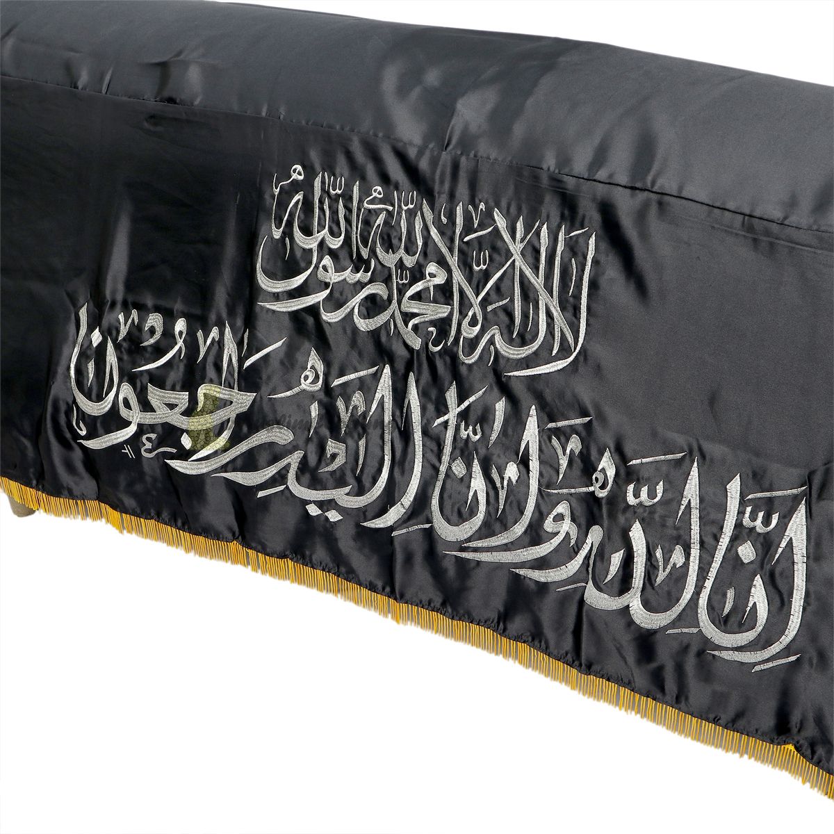 Large Medium-Weight Velvet Muslim Burial Coffin Chadar Casket Cover Islamic Janazah Black Gold