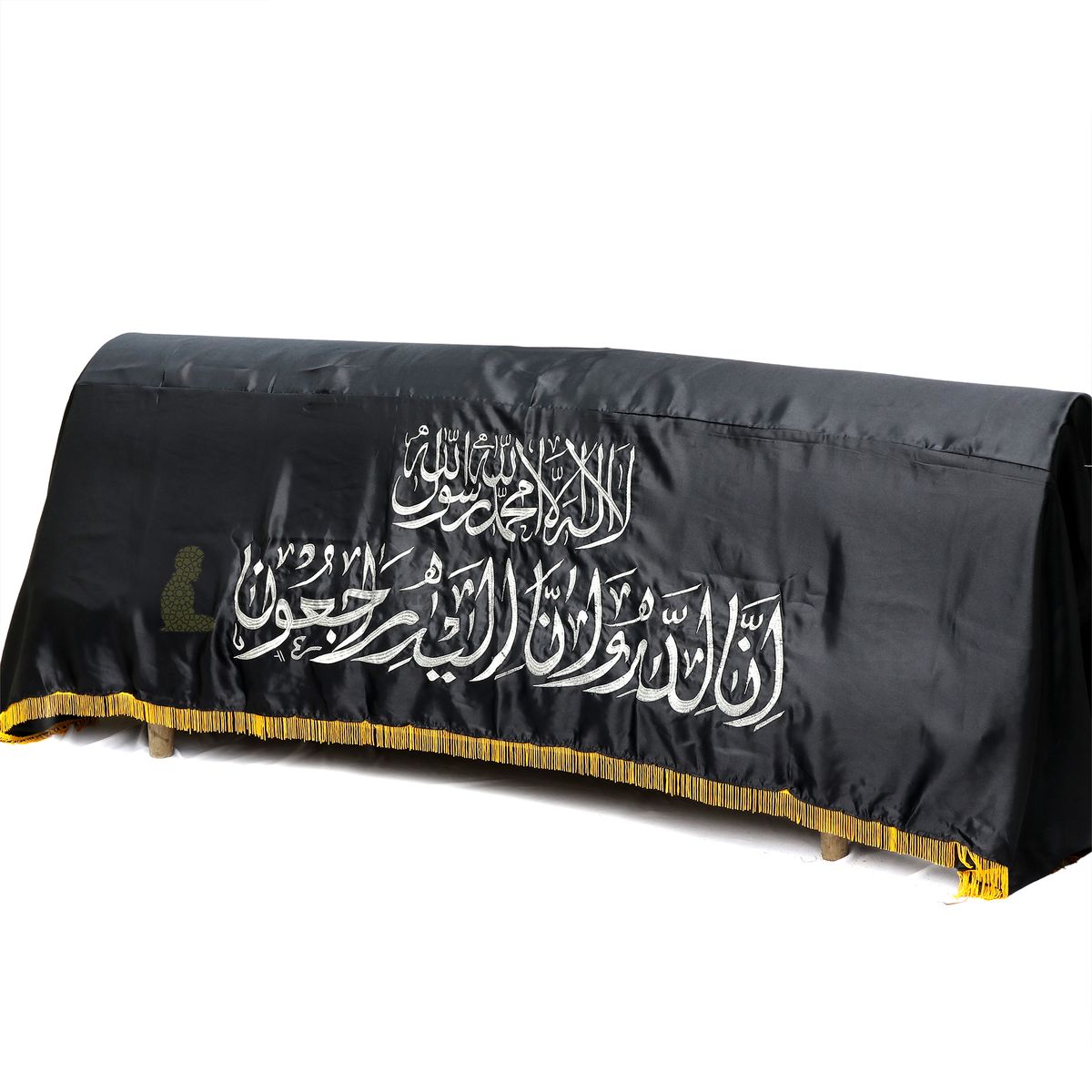 Large Medium-Weight Velvet Muslim Burial Coffin Chadar Casket Cover Islamic Janazah Black Gold