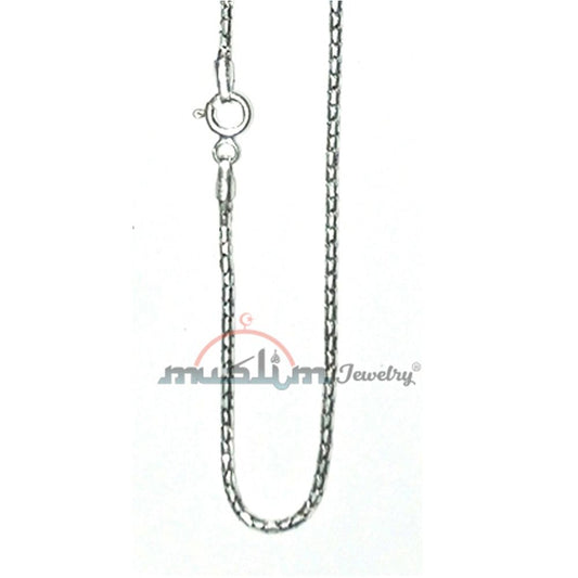 High Quality Sterling Silver 17-inch Sterling Silver Rounded Box Chain