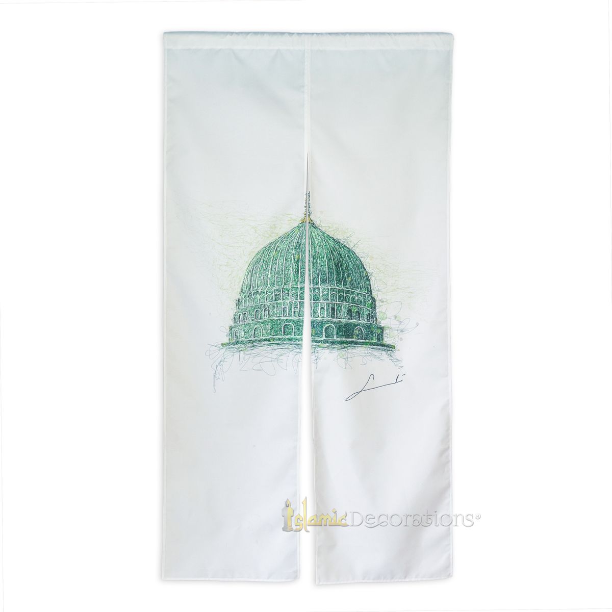 Islamic Ka’bah Masjid Nabawi Door Cover Muslim Home Decoration Original Artwork By Ustadh Haeri Nurdi – 33×65 inches (85x165cm)