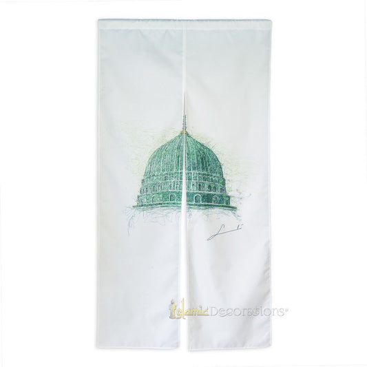 Islamic Ka’bah Masjid Nabawi Door Cover Muslim Home Decoration Original Artwork By Ustadh Haeri Nurdi – 33×65 inches (85x165cm)