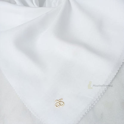 Aisyah Scarves® White Basic Series Titanium Voal Scarf Hijab
