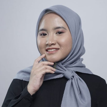 Aisyah Scarves® Gray Basic Series Titanium Voal Scarf Hijab