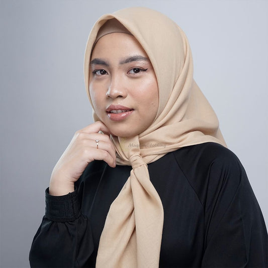 Aisyah Scarves® Cream Basic Series Titanium Voal Scarf Hijab