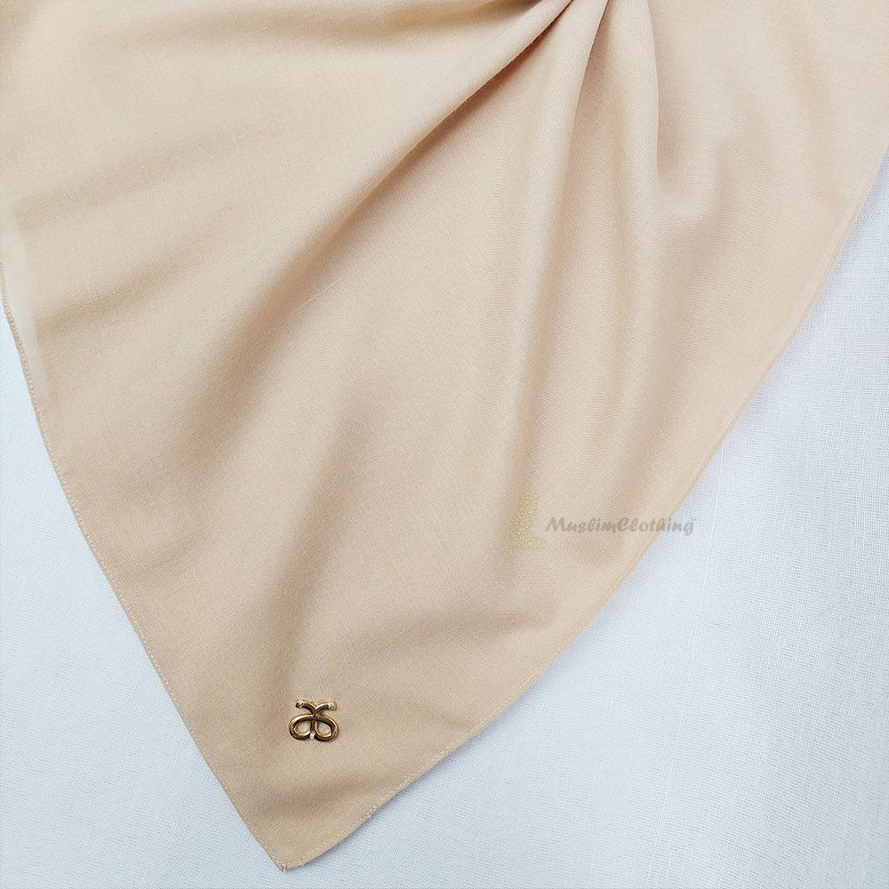 Aisyah Scarves® Cream Basic Series Titanium Voal Scarf Hijab