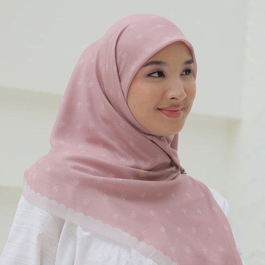 Aisyah Scarves® Powder Monogram Series Ultrafine Voal Scarf Hijab