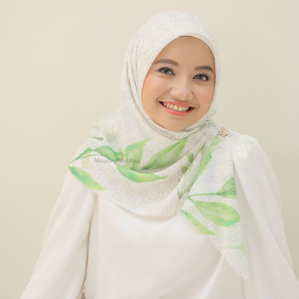 Aisyah Scarves® White Aranya Series Ultrafine Voal Scarf Hijab