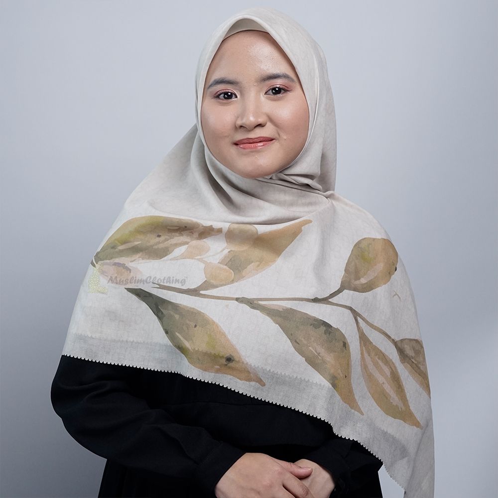Aisyah Scarves® Cream Aranya Series Ultrafine Voal Scarf Hijab