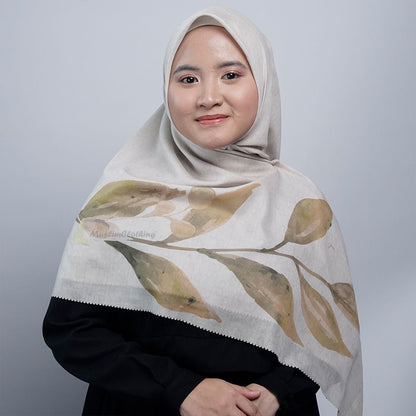 Aisyah Scarves® Cream Aranya Series Ultrafine Voal Scarf Hijab