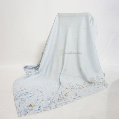 Aisyah Scarves® Bliss Light Blue Blossom Series Scarf Hijab
