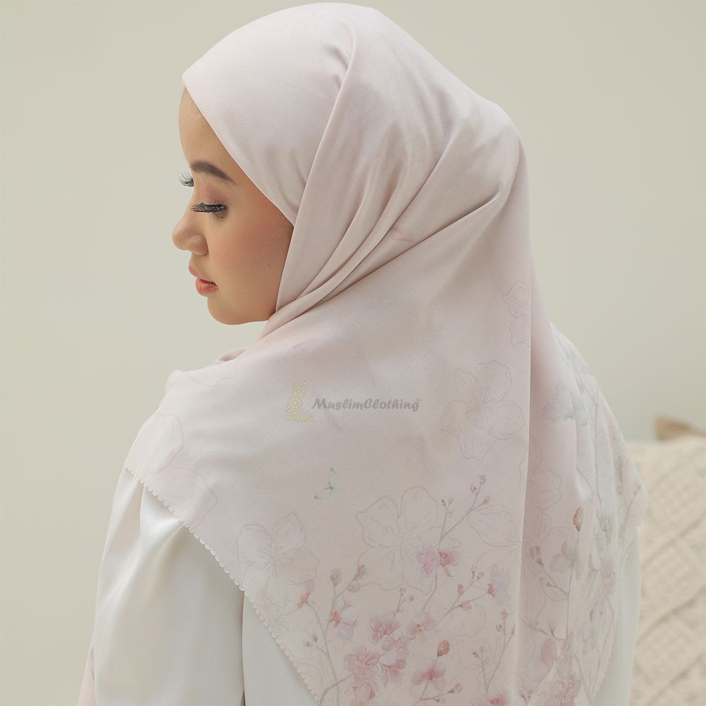 Aisyah Scarves® Bliss Light Pink Blossom Series Scarf Hijab