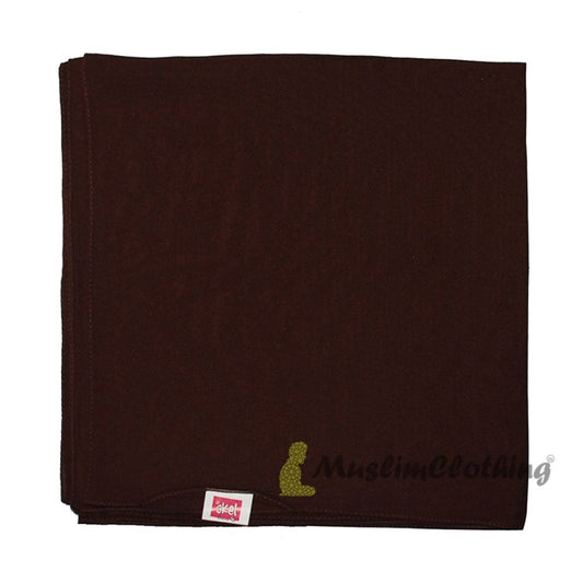 Dark Brown Borderless Chiffon Scarf Hijab Shawl Islamic Headwear