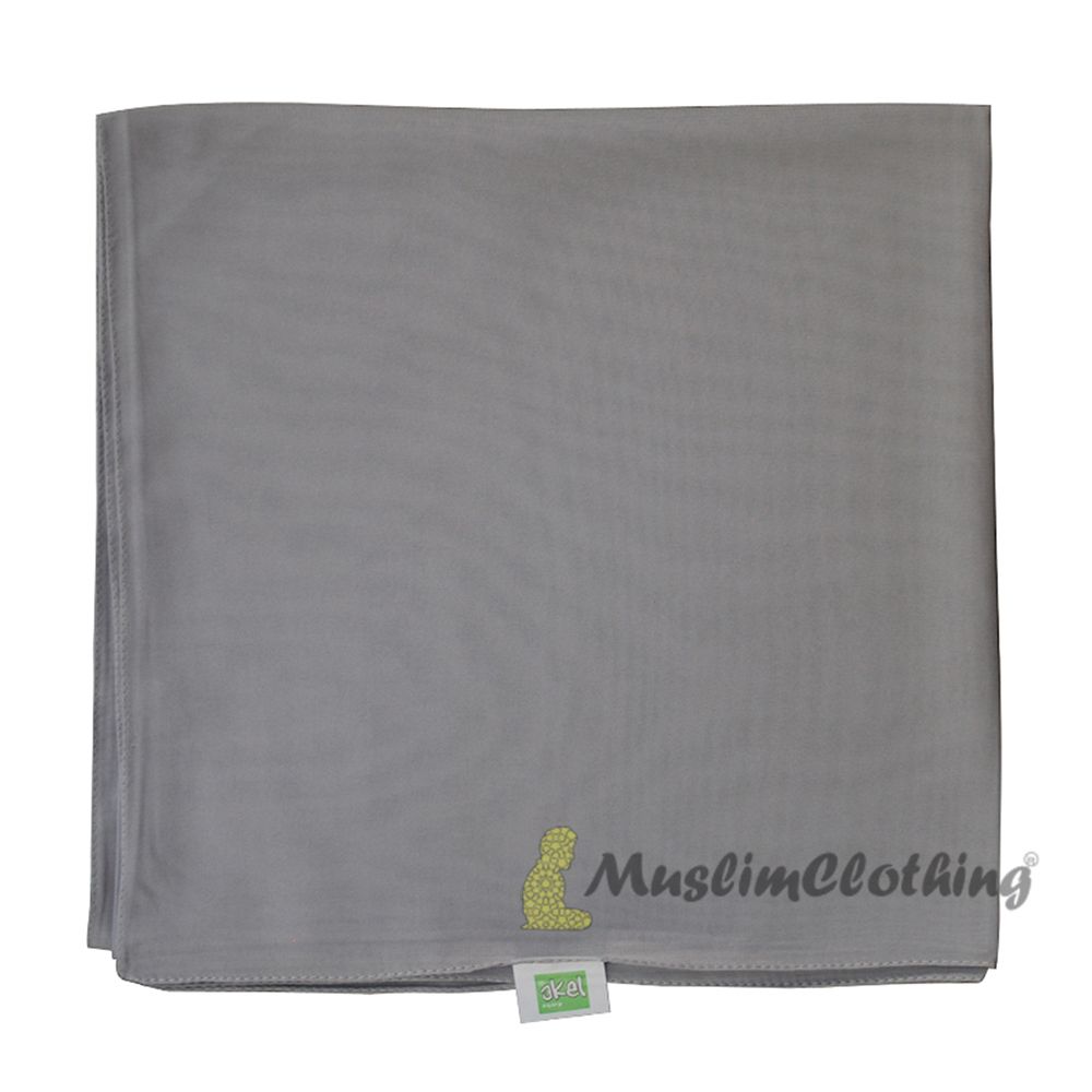 Dark Gray Borderless Chiffon Scarf Hijab Shawl Islamic Headwear