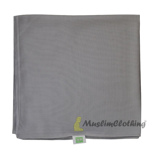 Dark Gray Borderless Chiffon Scarf Hijab Shawl Islamic Headwear