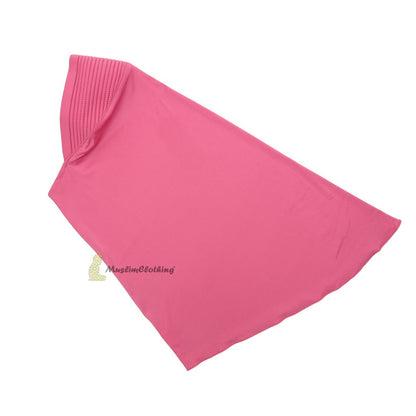 Instant Pull-On Easy Hijab Jilbab In Hot Pink – Padded Visser Shoulder-Length Easy Muslimah Khimar