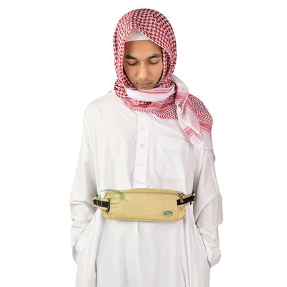 Hajj & Umrah Anti-Theft Reinforced Ihram Belt Waist Pouch Security Safety Travel Accessory 3.1×11-inch