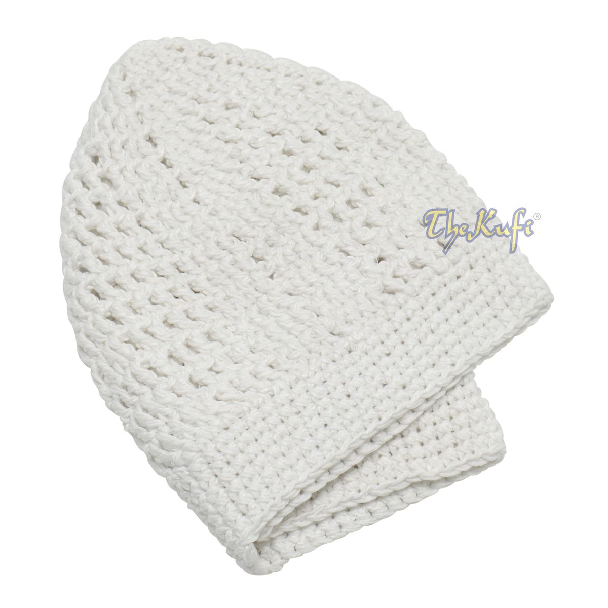 Buy 1 Get 1 Free! White Kufi Cap | Handcrocheted Arifin Ilham Crochet Knitted Muslim Hat