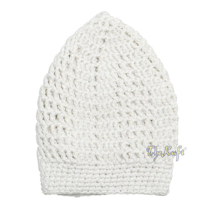 Buy 1 Get 1 Free! White Kufi Cap | Handcrocheted Arifin Ilham Crochet Knitted Muslim Hat