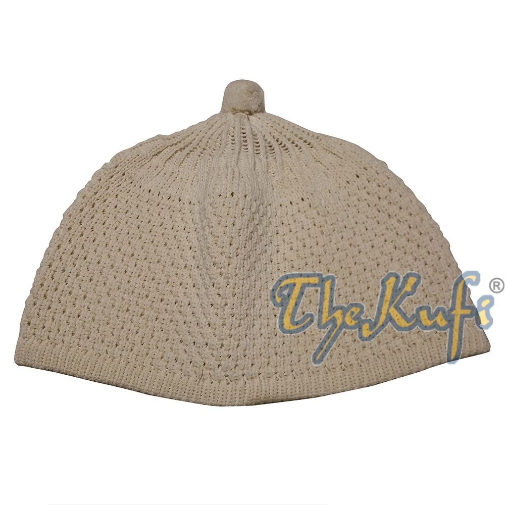 Cream Color Turkish-Style Warm Stretchy Beanie Cat One-Size