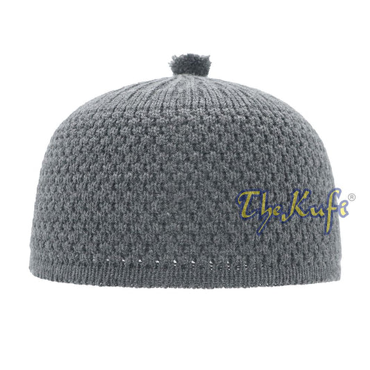 Dark Gray Turkish-Style Warm Stretchy Beanie Cap One-Size