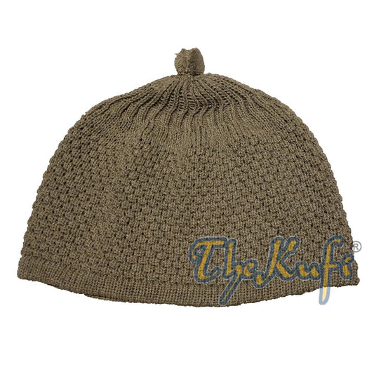 Light Olive Green Turkish-Style Knit Stretchy Warm Beanie Hat