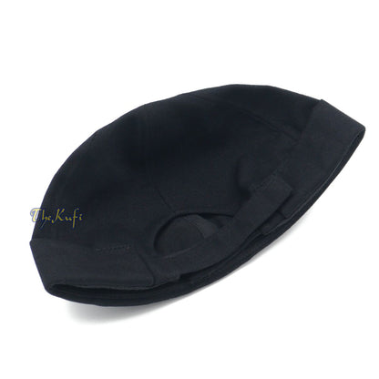 Black brimless Baseball Cap Adjustable Strap & Velcro