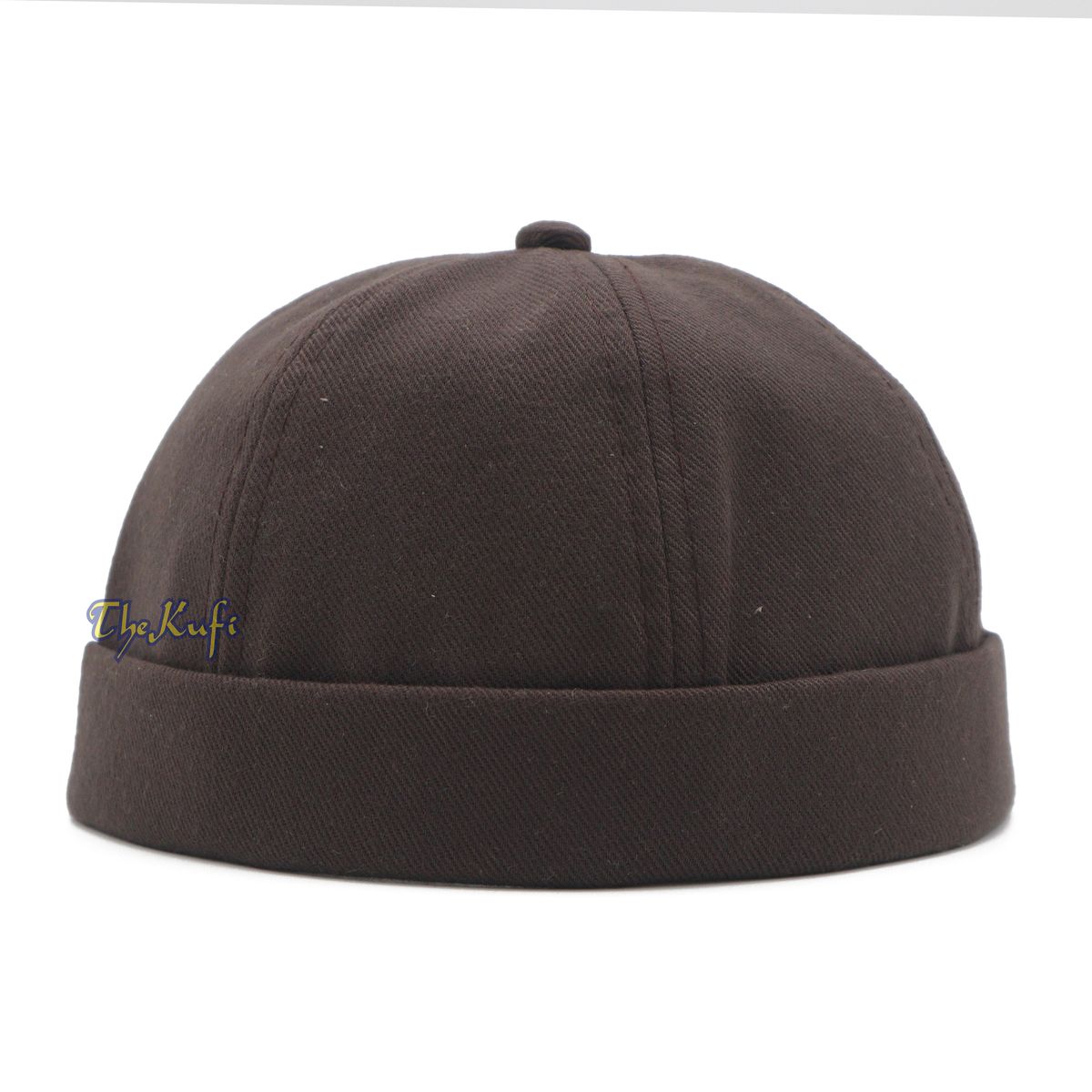 Brown brimless Baseball Cap Adjustable Strap & Velcro