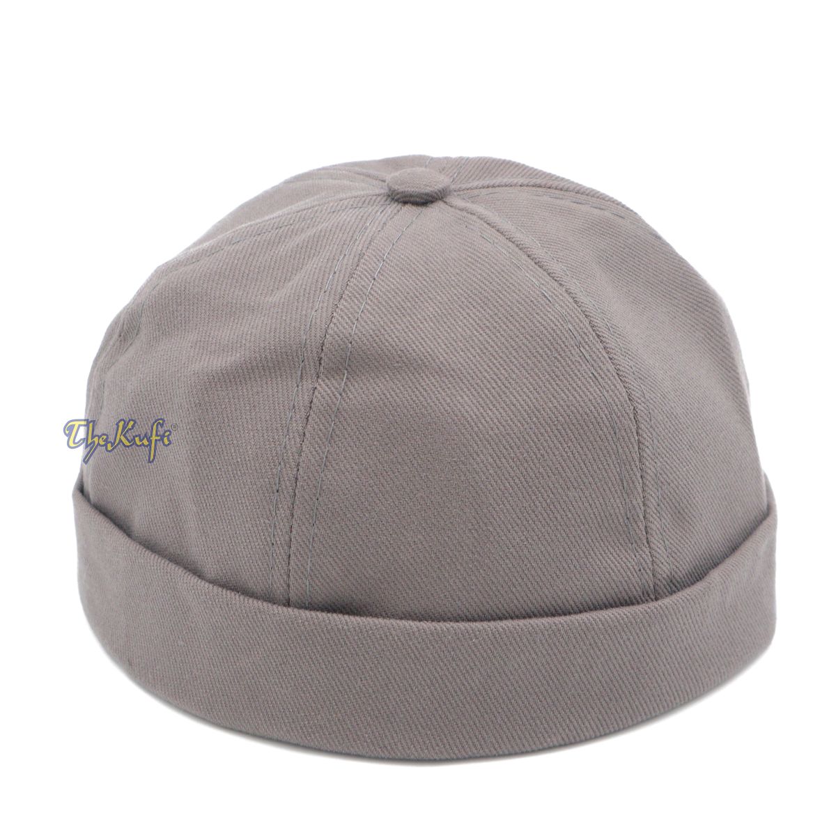 Gray brimless Baseball Cap Adjustable Strap & Velcro