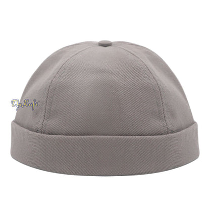 Gray brimless Baseball Cap Adjustable Strap & Velcro