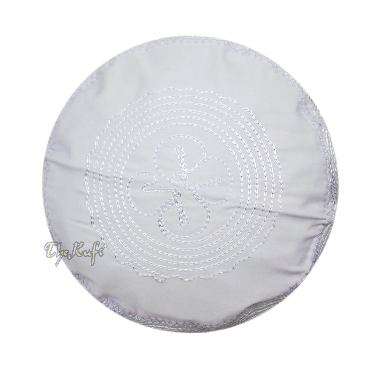 Buy 1 Get 1 Free! White Madinah Kufi | Embroidered Mix Fabric 3-inch Muslim Hat