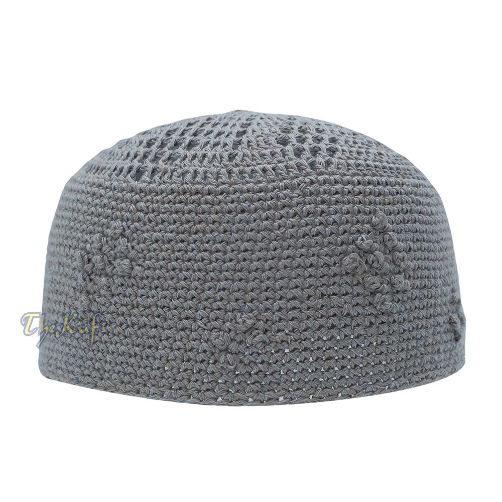 Light Gray Crocheted – Knot Design Cotton Yemeni Kuti