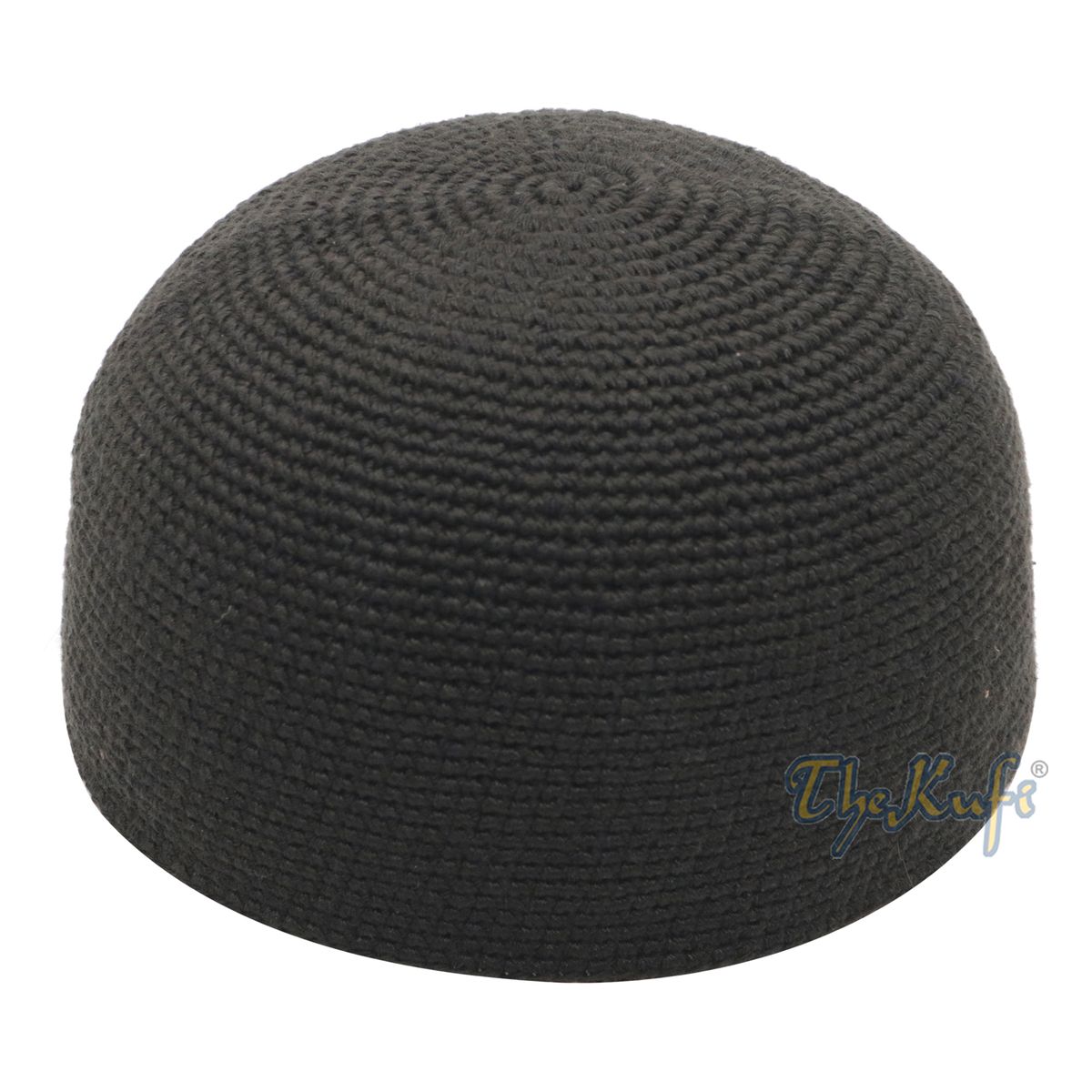 Graphite Hand-Crocheted 100% Cotton Kufi Hat Design and Comfortable Fit