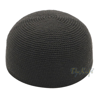Graphite Hand-Crocheted 100% Cotton Kufi Hat Design and Comfortable Fit