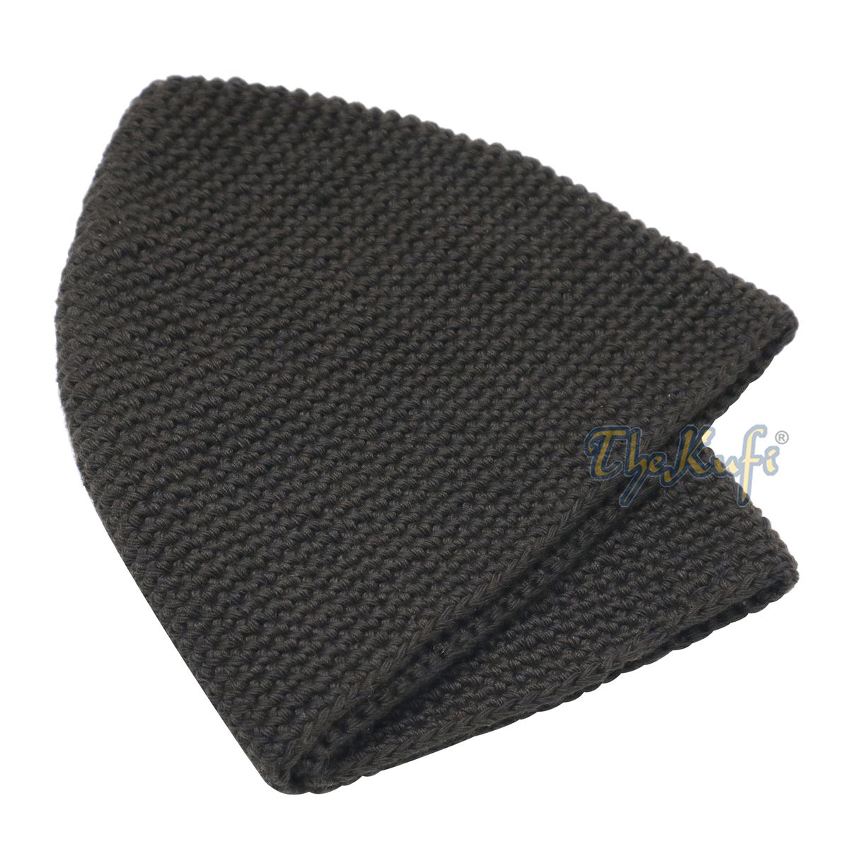 Graphite Hand-Crocheted 100% Cotton Kufi Hat Design and Comfortable Fit