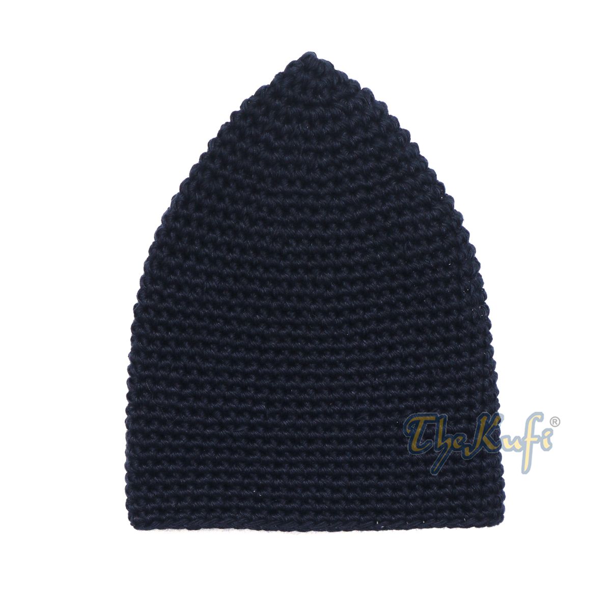 Cotton Kufi Skull Cap – Extra Dark Blue Hand-crocheted Comfortable Fit Muslim Fashion