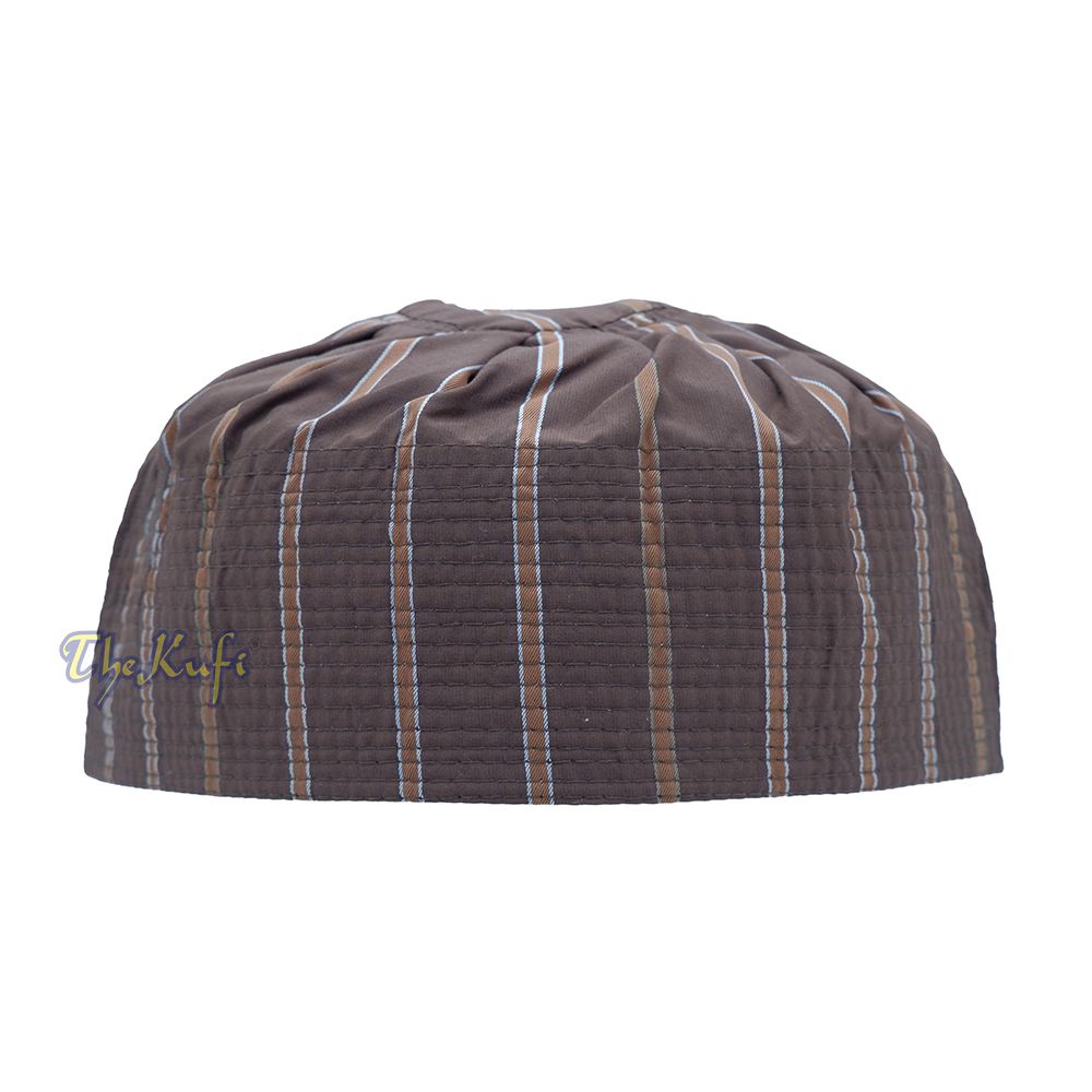 Reversible Handmade Pleated Top Brown Stripes