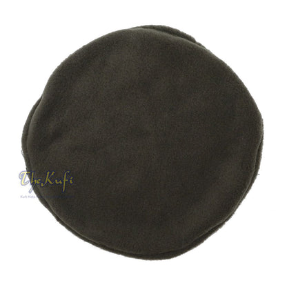 Army Green Afghani Pakol Stretchable Faux Wool Soft Mujahidin Kufi Hat