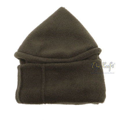 Army Green Afghani Pakol Stretchable Faux Wool Soft Mujahidin Kufi Hat