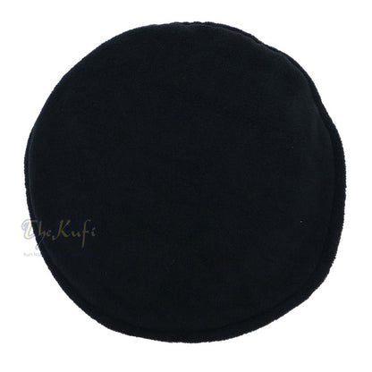 Black Stretchable Faux Wool Pakol Mujahidin Afghani Soft Kufi Hat