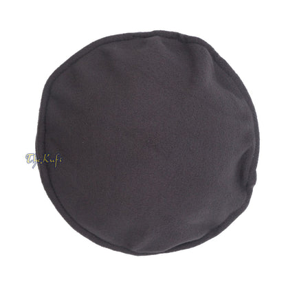 Afghan Style Dark Gray Faux Wool Stretchable Pakol Mujahidin Soft Kufi Hat