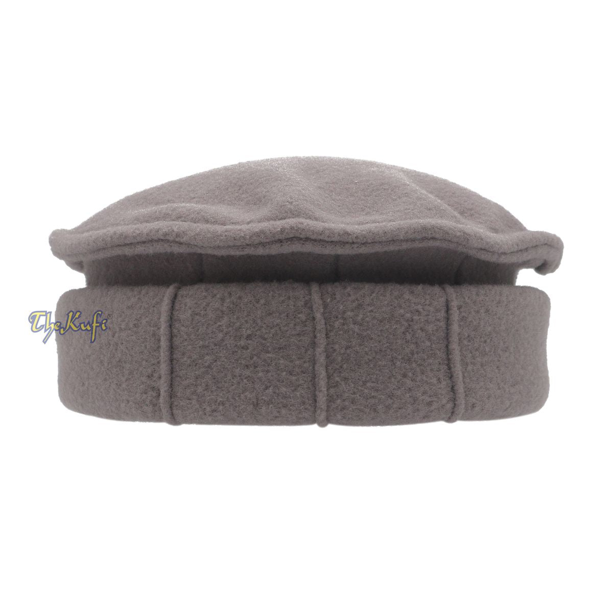 Gray Stretchable Faux Wool Afghan Style Pakol Mujahidin Soft Kufi Hat
